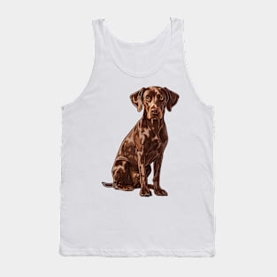 Valentine German Shepherd Shaped Chocolate Tank Top